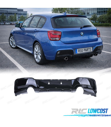 DIFFUSORE BMW F20 F21 11-15 LOOK M PERFORMANCE NERO LUCIDO O---O
