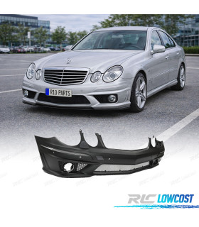 PARAURTI ANTERIORE MERCEDES CLASSE E W211 06-09 LOOK AMG CON FENDINEBBIA