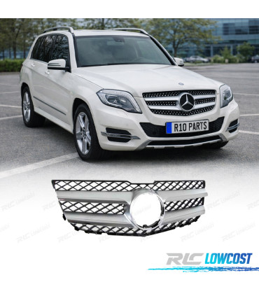 GRIGLIA PER MERCEDES GLK X204 12-15 LOOK AMG NERO ARGENTO