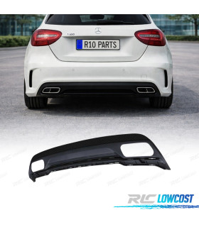 DIFFUSORE MERCEDES CLASSE A W176 12-18 LOOK AMG A45 DOPPIA USCITA