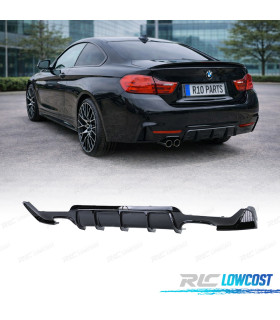 DIFFUSORE BMW F32 F33 F36 LOOK M PERFORMANCE NERO LUCIDO