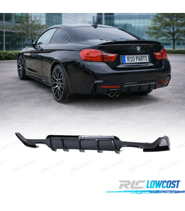 DIFFUSORE BMW F32 F33 F36 LOOK M PERFORMANCE NERO LUCIDO