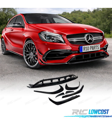 SPOILER LIP ANTERIORE MERCEDES CLASSE A W176 LOOK AMG A45 15-18