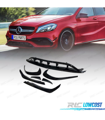 SPOILER LIP ANTERIORE MERCEDES CLASSE A W176 LOOK AMG A45 15-18