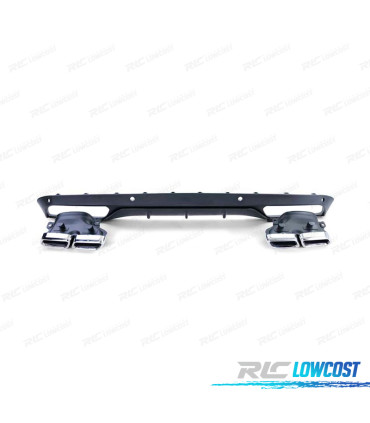 DIFFUSORE MERCEDES CLASSE C S205 14-18 AMG NERO OPACO + TERMINALI DI SCARICO