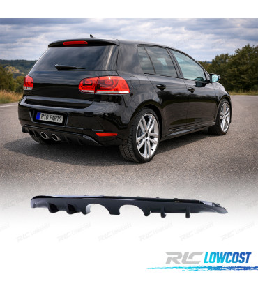 DIFFUSORE VOLKSWAGEN VW GOLF MK6 08-12 NERO LUCIDO DOPPIA USCITA