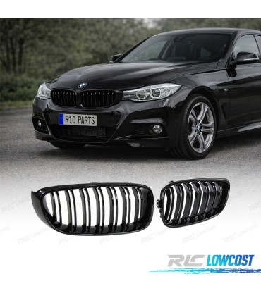 GRIGLIA DOPPIA BMW SERIE 3 GT F34 13-18 LOOK M4 NERO LUCIDO