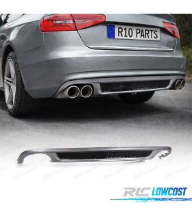 DIFFUSORE PER AUDI A4 B8 SEDAN AVANT 07-11 LOOK RS DOPPIA USCITA
