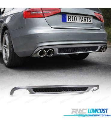 DIFFUSORE PER AUDI A4 B8 SEDAN AVANT 07-11 LOOK RS DOPPIA USCITA