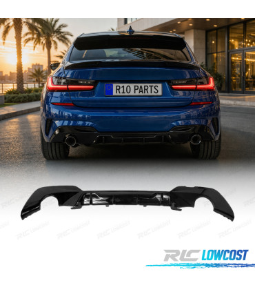 DIFFUSORE BMW G20 G21 19-22 LOOK M PERFORMANCE COMPETITION NERO LUCIDO
