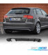 DIFFUSORE AUDI A3 8PA SPORTBACK 08-12 LOOK S3 DOPPIA USCITA