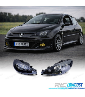 FARI PEUGEOT 206 98-06 NERO H4 OEM