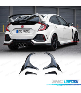 KIT 2 PARAFANGHI HONDA CIVIC TYPE R 16-20 IN METALLO