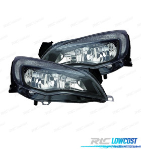 FARI OPEL ASTRA J 5P 10-15 4P 12- CON LUCE DIURNA FONDO NERO
