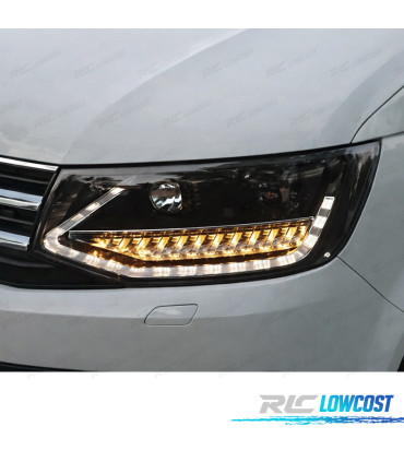 FARI VOLKSWAGEN VW T6 15-19 DRL CON FRECCIA LED DINAMICA NERO PIANO