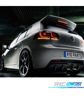 FANALI VOLKSWAGEN VW GOLF 6 LOOK R FULL LED DINAMICI ROSSI 08-12