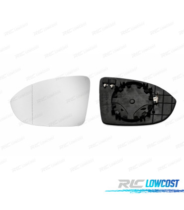 VETRO SPECCHIO + BASE SINISTRA VOLKSWAGEN VW GOLF MK8 VARIANT 20- ASPHERICO