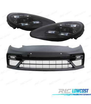 PARAURTI ANTERIORE PORSCHE PANAMERA 09-13 LOOK TURBO 971 + FARI LED