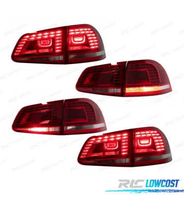 FANALI VOLKSWAGEN VW TOUAREG 11-18 LED ROSSO AFFUMICATO