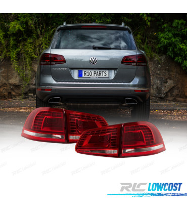 FANALI VOLKSWAGEN VW TOUAREG 11-18 LED ROSSO AFFUMICATO