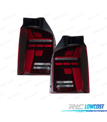 FANALI VOLKSWAGEN VW T5 03-10 LOOK T6.1 ROSSO AFFUMICATO