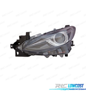 FARO SINISTRO MAZDA 3 13-16 NERO