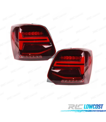 FANALI VOLKSWAGEN VW POLO V 09-17 LED ROSSO DINAMICI