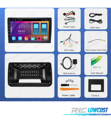 RADIO GPS ANDROID OPEL CORSA C / COMBO 00-06