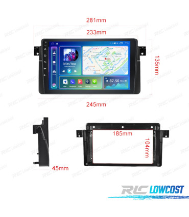 RADIO GPS ANDROID 13 BMW E46 98-07