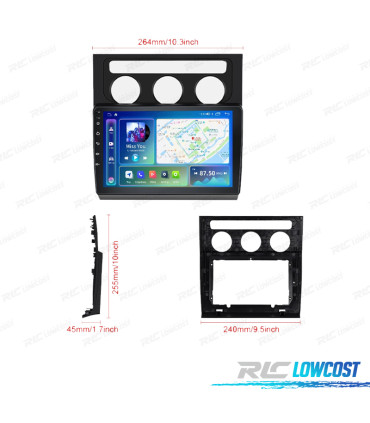 RADIO GPS ANDROID 13 VOLKSWAGEN TOURAN 03-06