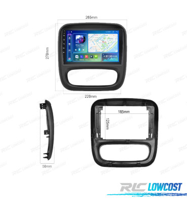 RADIO GPS ANDROID 13 RENAULT TRAFIC / OPEL VIVARO 14-19