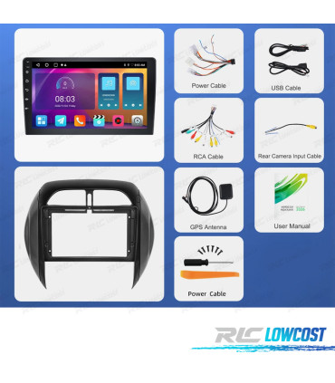 RADIO GPS ANDROID 13 TOYOTA RAV4 03-06