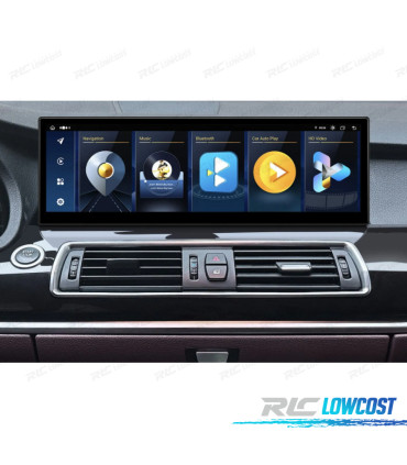 RADIO GPS ANDROID 14 BMW SERIE 5 F07 CIC 15" 8GB+128GB