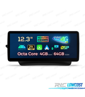 RADIO GPS ANDROID 14 MERCEDES CLASSE E C207 / A207 12.3" 4GB+64GB