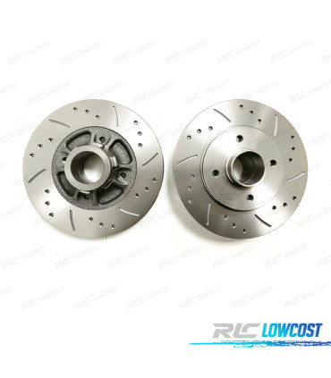 KIT DI 2 DISCHI FRENO FORATI E SCANALATI 238MM MODELLO 6173