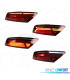 FANALI AUDI A7 4G 10-17 LOOK RS7 LED ROSSO AFFUMICATO