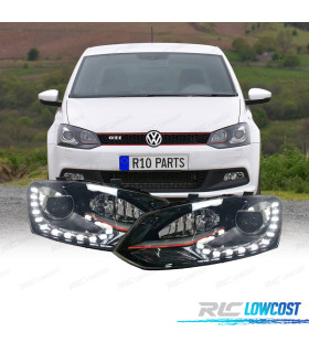 FARI VOLKSWAGEN POLO 6R 6C 09-17 LOOK GTI ROSSO