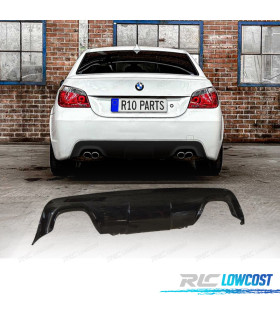 DIFFUSORE BMW E60 E61 LOOK M DOPPIA USCITA NERO LUCIDO