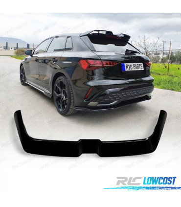 SPOILER PER AUDI A3 8Y 20- NERO LUCIDO ABS
