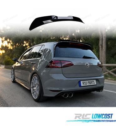 SPOILER ALETTONE VOLKSWAGEN VW GOLF 7 GTI GTD R 12-17 NERO LUCIDO