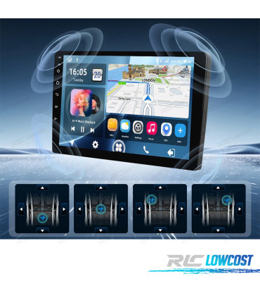 RADIO GPS 9'' ANDROID 13 VOLKSWAGEN TOUAREG 03-10 2 DIN 4GB+64GB