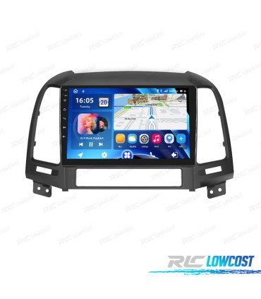 RADIO GPS 9'' ANDROID 13 HYUNDAI SANTA FE 06-12 2 DIN 4GB+64GB
