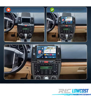 RADIO GPS 9'' ANDROID 13 LAND ROVER FREELANDER 2 07-12 2 DIN 4GB+64GB