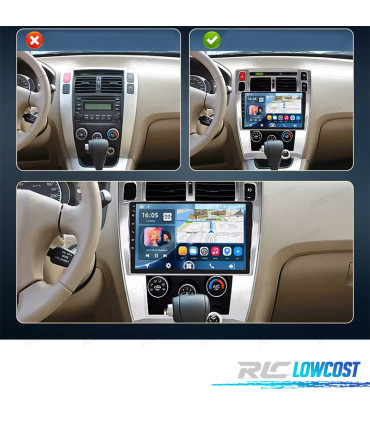 RADIO GPS 10'' ANDROID 13 HYUNDAI TUCSON 06-13 2 DIN 4GB+64GB