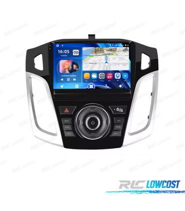 RADIO GPS 9'' ANDROID 13 FORD FOCUS 12-18 CON BOTONES 2 DIN 4GB+64GB