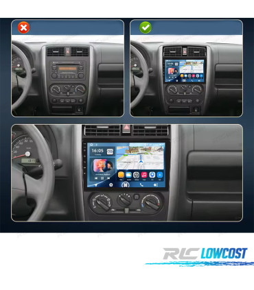 RADIO GPS 9'' ANDROID 13 SUZUKI JIMNY 07-12 2 DIN 4GB+64GB
