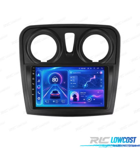 RADIO GPS 9'' ANDROID 13 RENAULT SANDERO 14-17 2 DIN 4GB+64GB