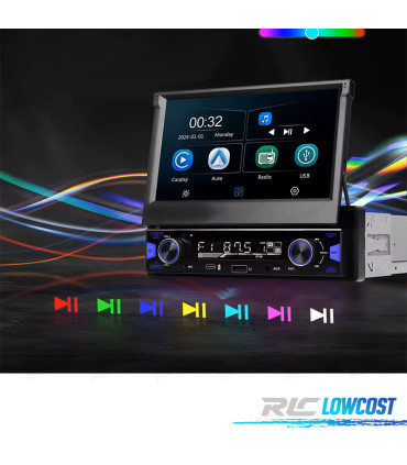 RADIO MULTIMEDIA UNIVERSALE 1 DIN 7" CARPLAY / ANDROID 13 AUTO
