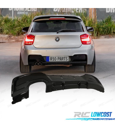 DIFFUSORE BMW F20 F21 11-15 LOOK M PERFORMANCE NERO LUCIDO DOPPIA USCITA SINISTRA