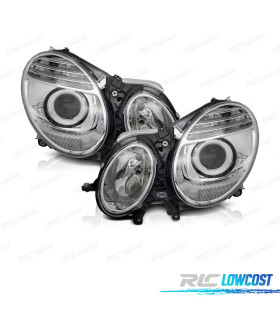 FARI LENTE MERCEDES CLASSE E W211 06-09 FONDO CROMATO